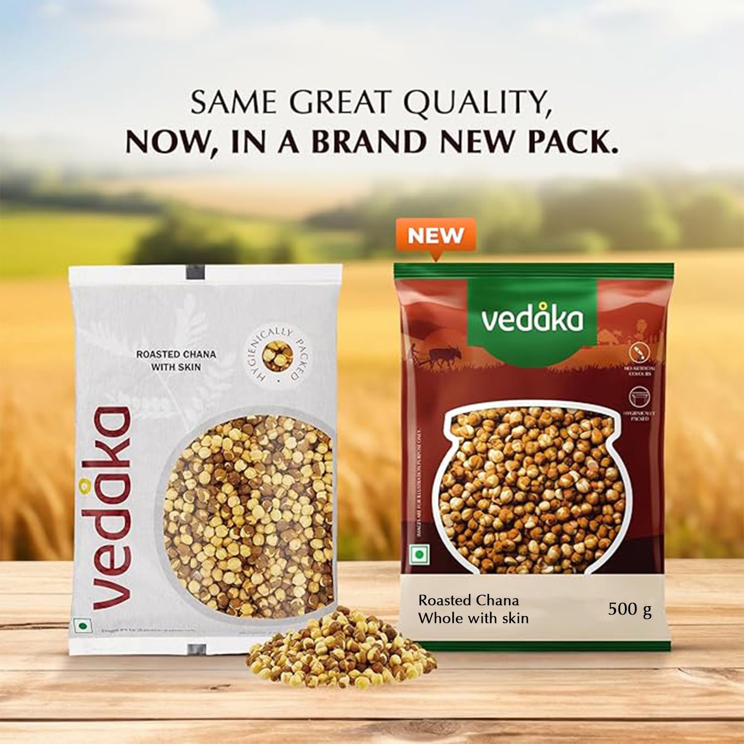 Vedaka Roasted Chana Whole With Skin | 500 g