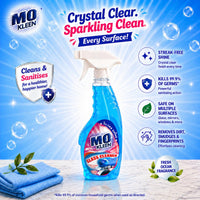 MO KLEEN Glass Cleaner Ultra Shine 5Kg | Anti-Bacterial Glass & Surface Cleaner | Streak-Free Shine for Mirrors, Glass, Screens & Furniture