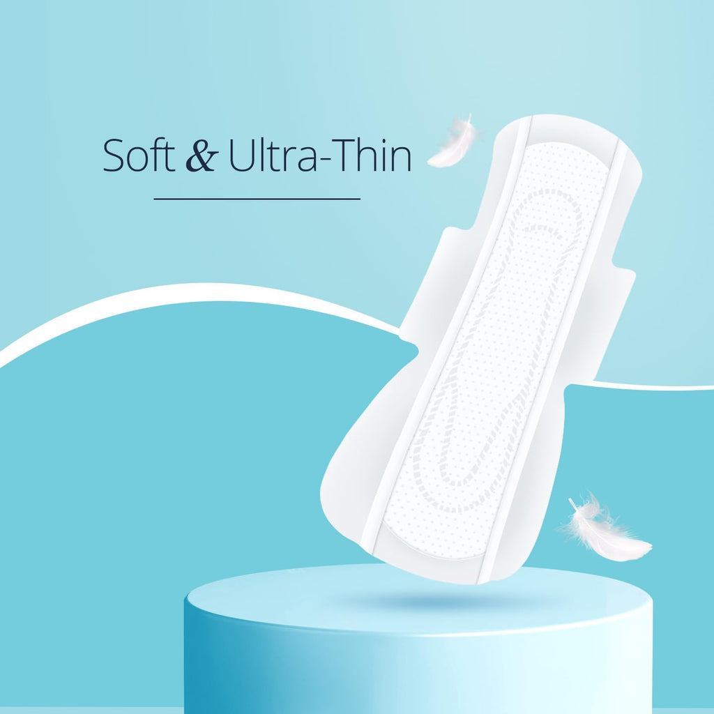 Carmesi Air Feel Sanitary Pads With Dual Airflow Pores - 40 XL Pads With Wide Back | Keeps You Dry, Sweat-Free, Rash-Free & Comfy | Soft, Lightweight & Ultra-Thin | Super-Absorbent Core | Non-Toxic