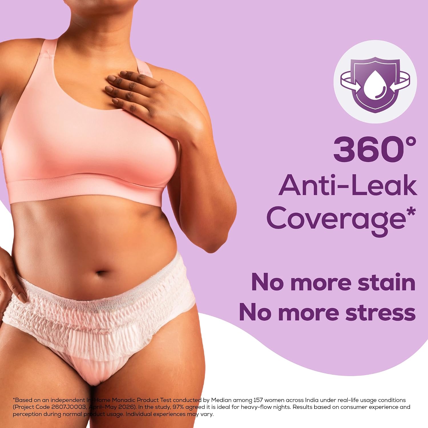Evereve Period Panty For Girls & Women, (M-L), 10 Pcs, 360 Degree Coverage, 0% Leaks, High Absorbency For Heavy Flow, Maternity Delivery Pads, Postpartum & Overnight Protection, Disposable Panty