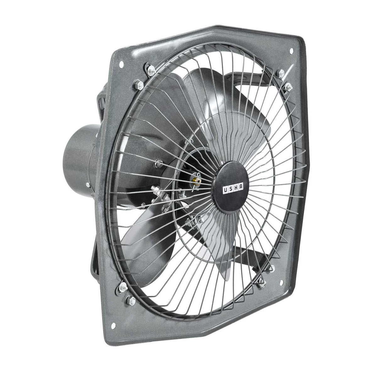 Usha Aeroclean Plus 230mm (9-Inch) Exhaust Fan for Kitchen | High Speed 100% Copper Motor | Goodbye Oil & Dust Coating | Double Ball Bearing for Longer Life | 2-Year Warranty| Metallic Grey
