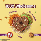 Saffola 25g High Protein Oats | 14g High Fibre | 400g | Chocolate flavour | No Refined Sugar | With Almonds, Raisin, Pumpkin and Chia Seeds | Rolled Oats for Weight management & Muscle gain