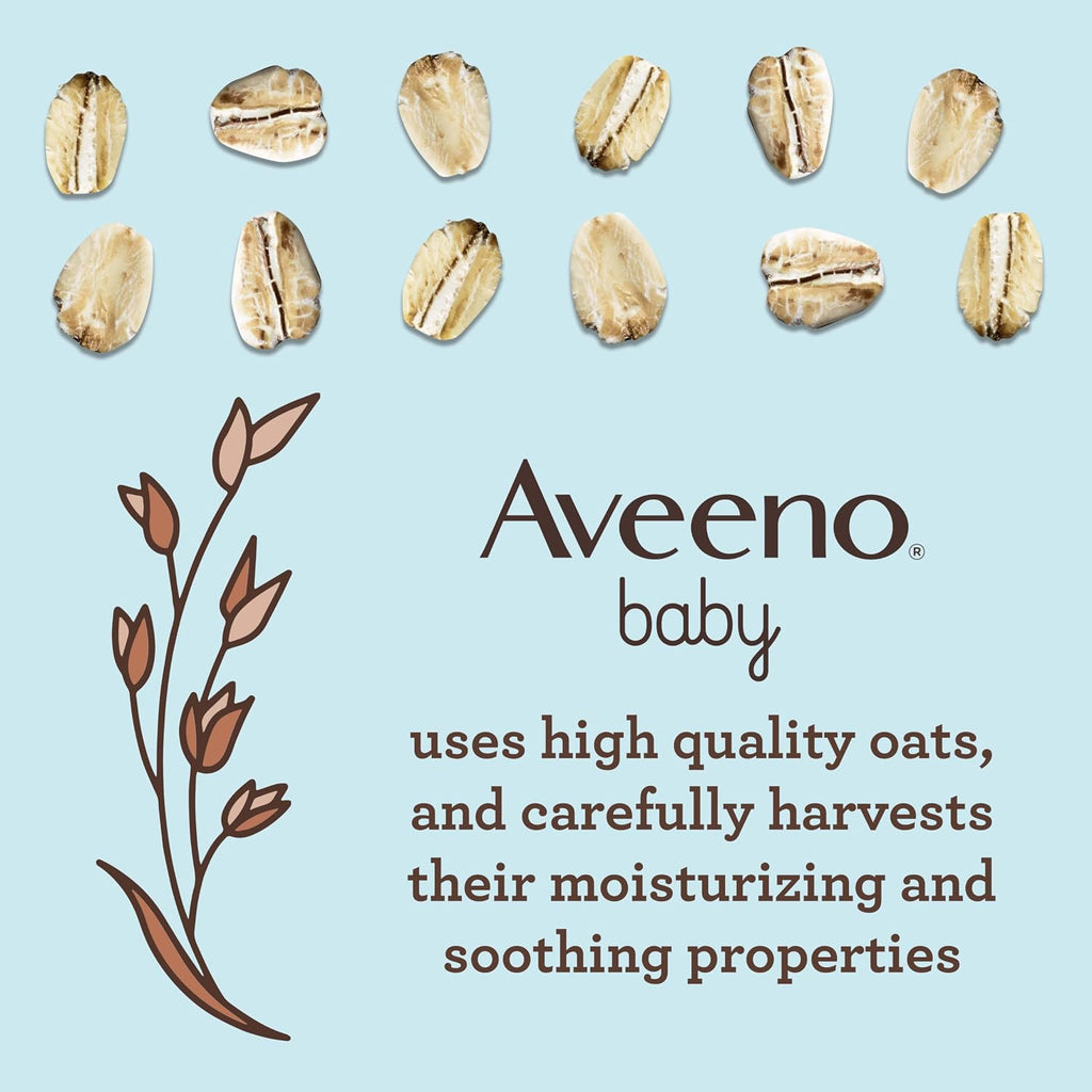 AVEENO BABY Sensitive Skin Bubble Bath with Oat Extract, Gently Cleanses and Leaves Skin Feeling Hydrated, Tear-Free Formula, Hypoallergenic, Paraben-, Phthalate-, Soap- & Dye-Free, 19.2 fl. Oz 568ML