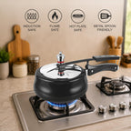 Milton Pro Cook Induction Cookware & Gas Stove Friendly Hard Anodized Royal Curve Pressure Cooker 2 Litre | SS304 Stainless Steel Inner Lid | 2X Harder Alloy Steel | ISI Certified | 5 Year Warranty