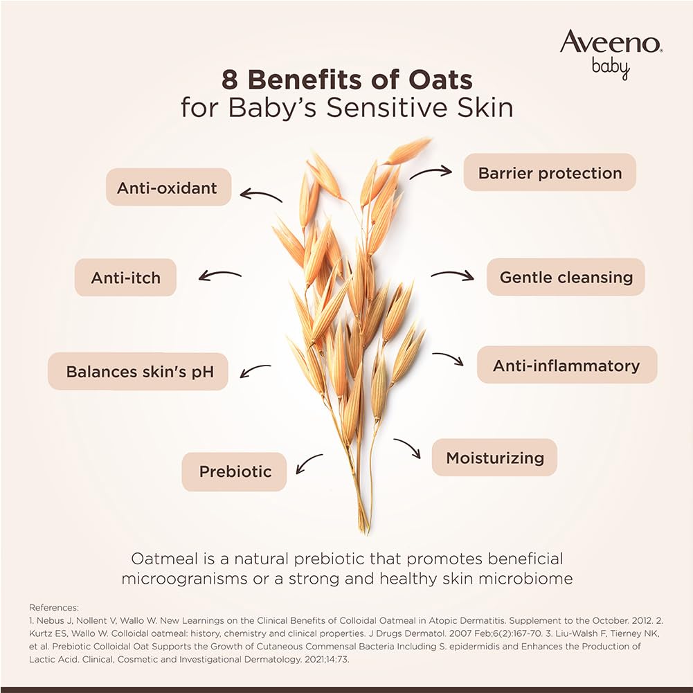 Aveeno Baby Dermexa Moisturising Cream 206g (Pack of 2)