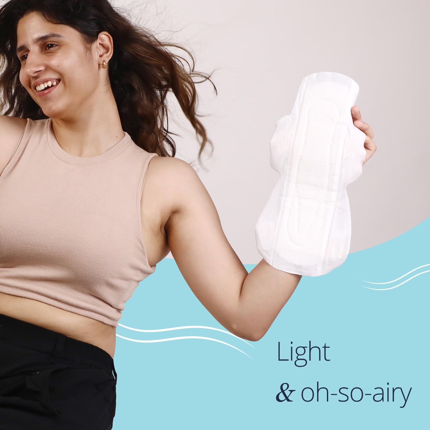 Carmesi Air Feel Sanitary Pads With Dual Airflow Pores - 40 XL Pads With Wide Back | Keeps You Dry, Sweat-Free, Rash-Free & Comfy | Soft, Lightweight & Ultra-Thin | Super-Absorbent Core | Non-Toxic