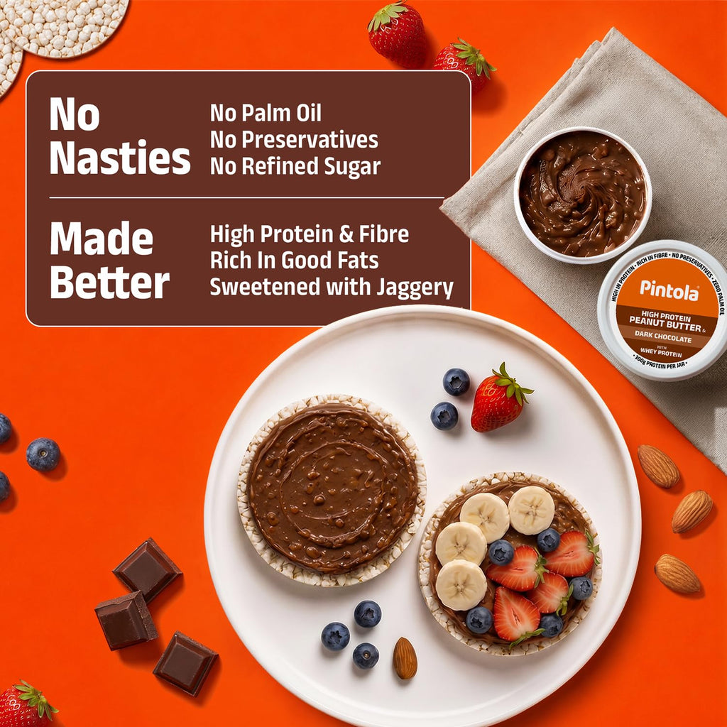 PINTOLA High Protein Peanut Butter Chocolate Flavour Crunchy 510g