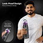 Stainless Steel Water Bottle Atlas Knight Black 740ml