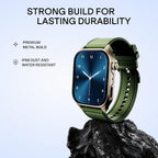 boAt New Launch Ultima Vogue 2, India's First AMOLED Type-C Smartwatch, 1.96" Display, 1000 nits Brightness, Metal Body w/Premium Straps, 10-Days Battery Life, Smartwatch for Men & Women (Jade Green)