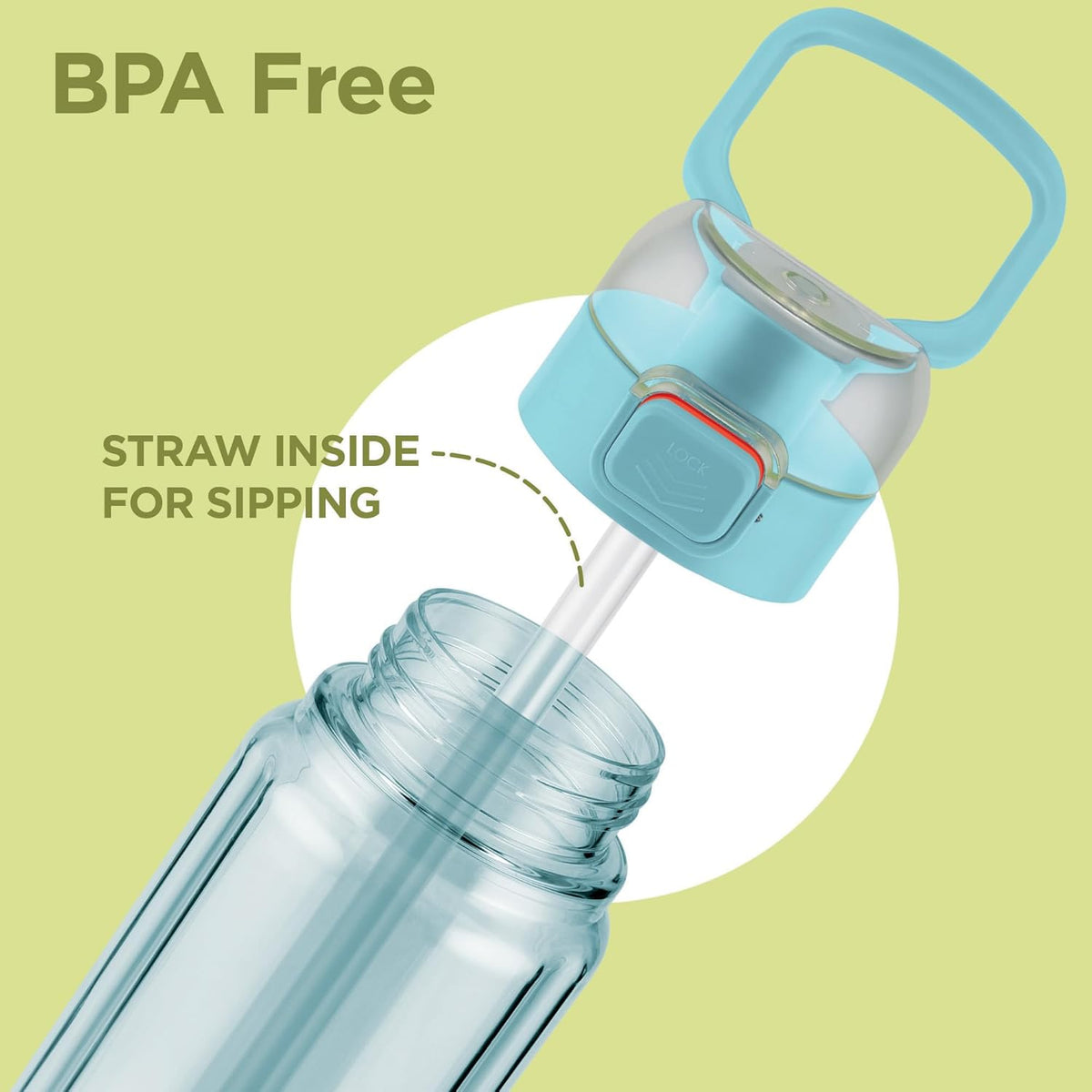 MILTON Aston 1000 BPA & BPS-Free Water Bottle 1 ltr | Food-Grade Plastic | One-Click Open | Leak-Proof | Sip & Gulp Lid I Ideal for Office, School, College, Gym, Blue