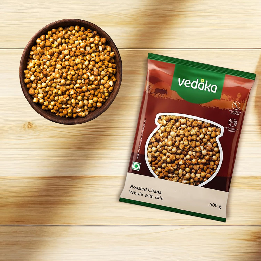 Vedaka Roasted Chana Whole With Skin | 500 g