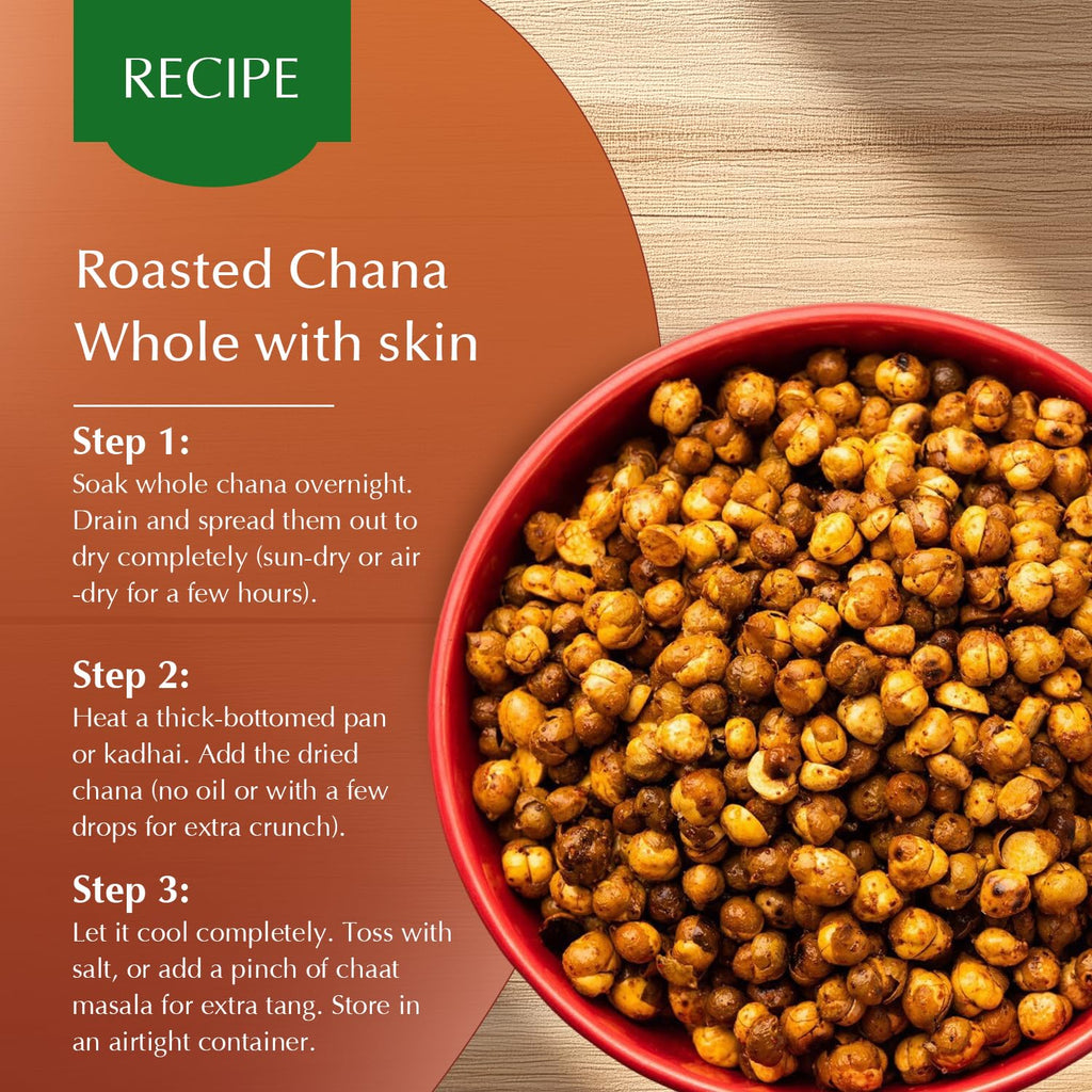 Vedaka Roasted Chana Whole With Skin | 500 g