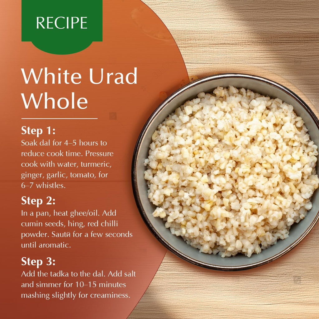 Vedaka Unpolished White Urad Whole | 1 Kg