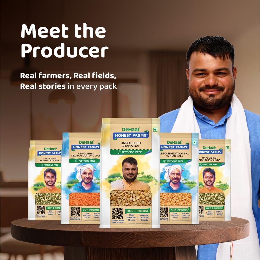 DeHaat Honest Farms Pesticide Free Unpolished Chana Dal 1 KG