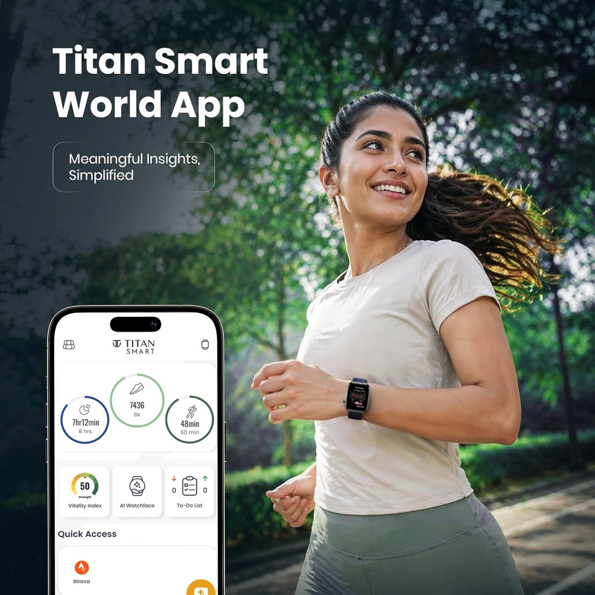 Titan Smart 4.0 Smart Watch with 1.93” AMOLED Display, Infinite AI Watch Faces, AI Voice assistant, Smart Hydration, Multiple Menu Styles, QR Hub, 100+ Multisports, BT Calling, HRM, SpO2 - Teal Green