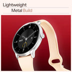 boAt Chrome Iris Fashion Smart Watch for Women - Elegant Ultra-Sleek Dial, Light-Weight Metal Body, 1.32" AMOLED Display, 1000 Nits, AOD, Female Wellness Tracking Watch for Woman (Silk Skin)