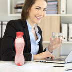 MILTON Oscar 1000 Pet Water Bottles, 1 Litre Each, Set of 12, Red Reusable Plastic Fridge Bottle Set, BPA Free and Leak Proof Bottles for Travel, Work