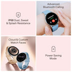 boAt Chrome Iris Fashion Smart Watch for Women - Elegant Ultra-Sleek Dial, Light-Weight Metal Body, 1.32" AMOLED Display, 1000 Nits, AOD, Female Wellness Tracking Watch for Woman (Silk Skin)