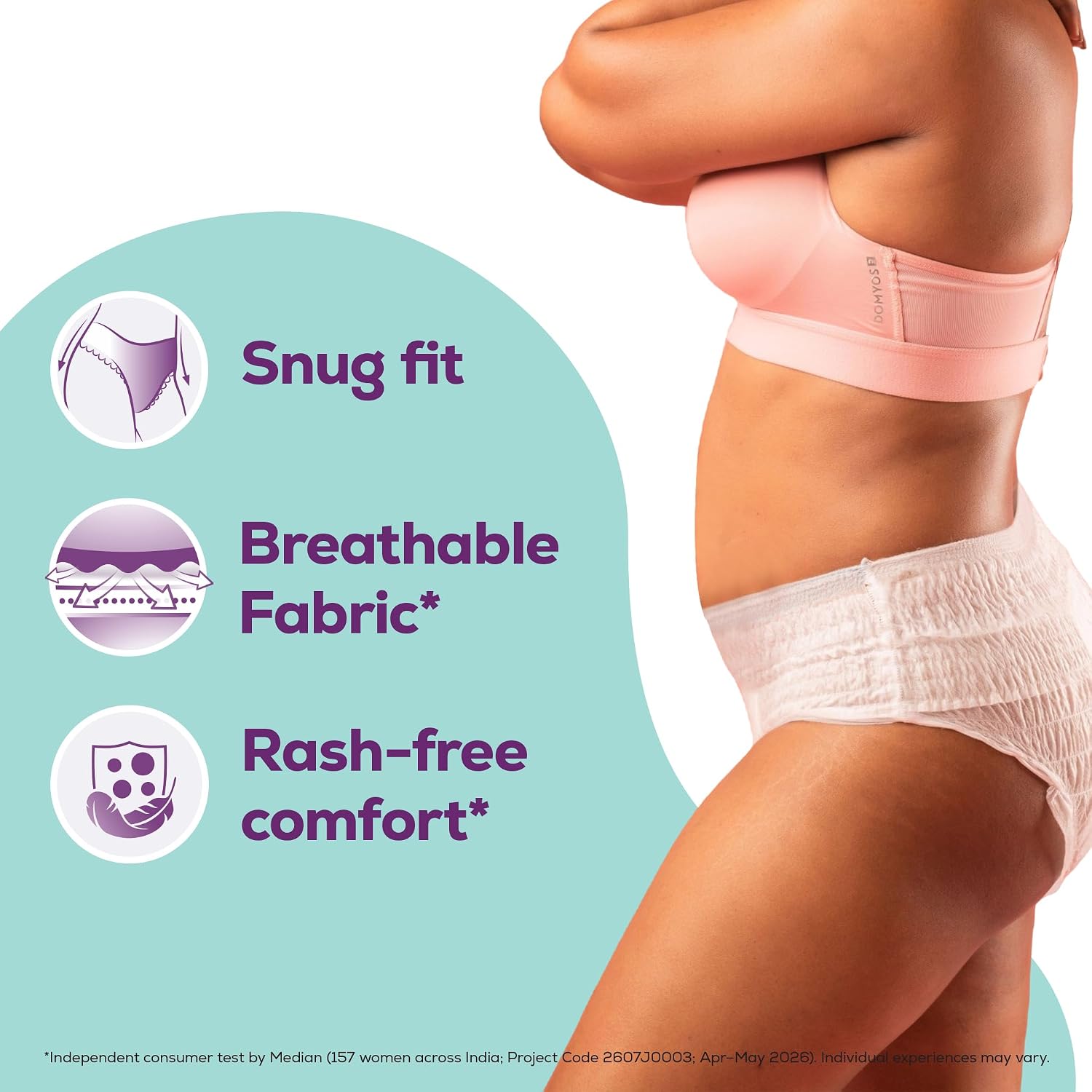 Evereve Period Panty For Girls & Women, (L-XL), 10 Pcs, 360 Degree Coverage, 0% Leaks, High Absorbency For Heavy Flow, Maternity Delivery Pads, Postpartum & Overnight Protection, Disposable Panty