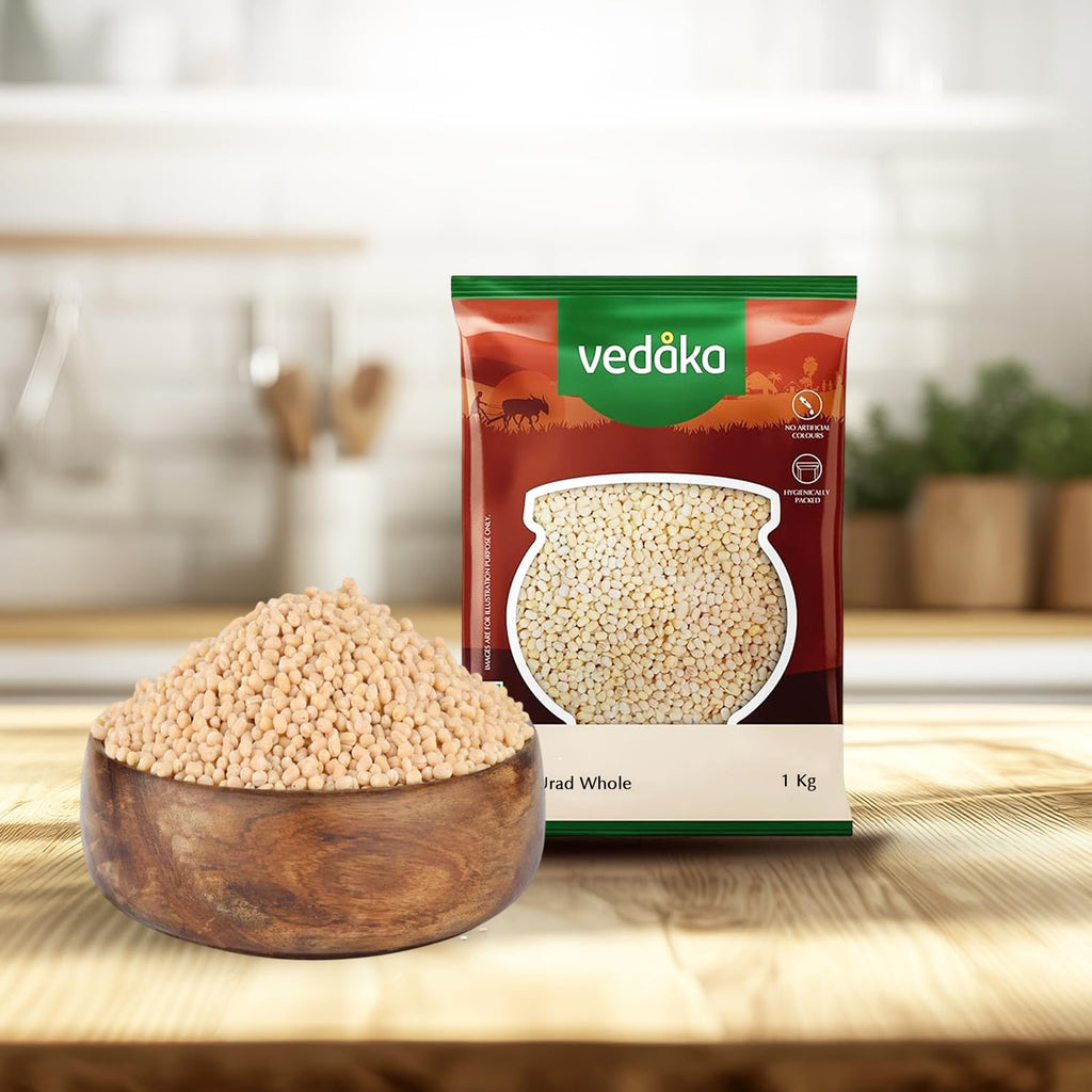 Vedaka Unpolished White Urad Whole | 1 Kg
