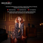 Ikonic Pro 2200+ Hair Dryer, 2200W Powerful AC Motor, Ionic Technology, 2 Speed & 3 Heat Setting, Cool Shot, Low Noise, Hair Diffuser & Nozzle, For Women & Men, All Hair Type (Black & Red)