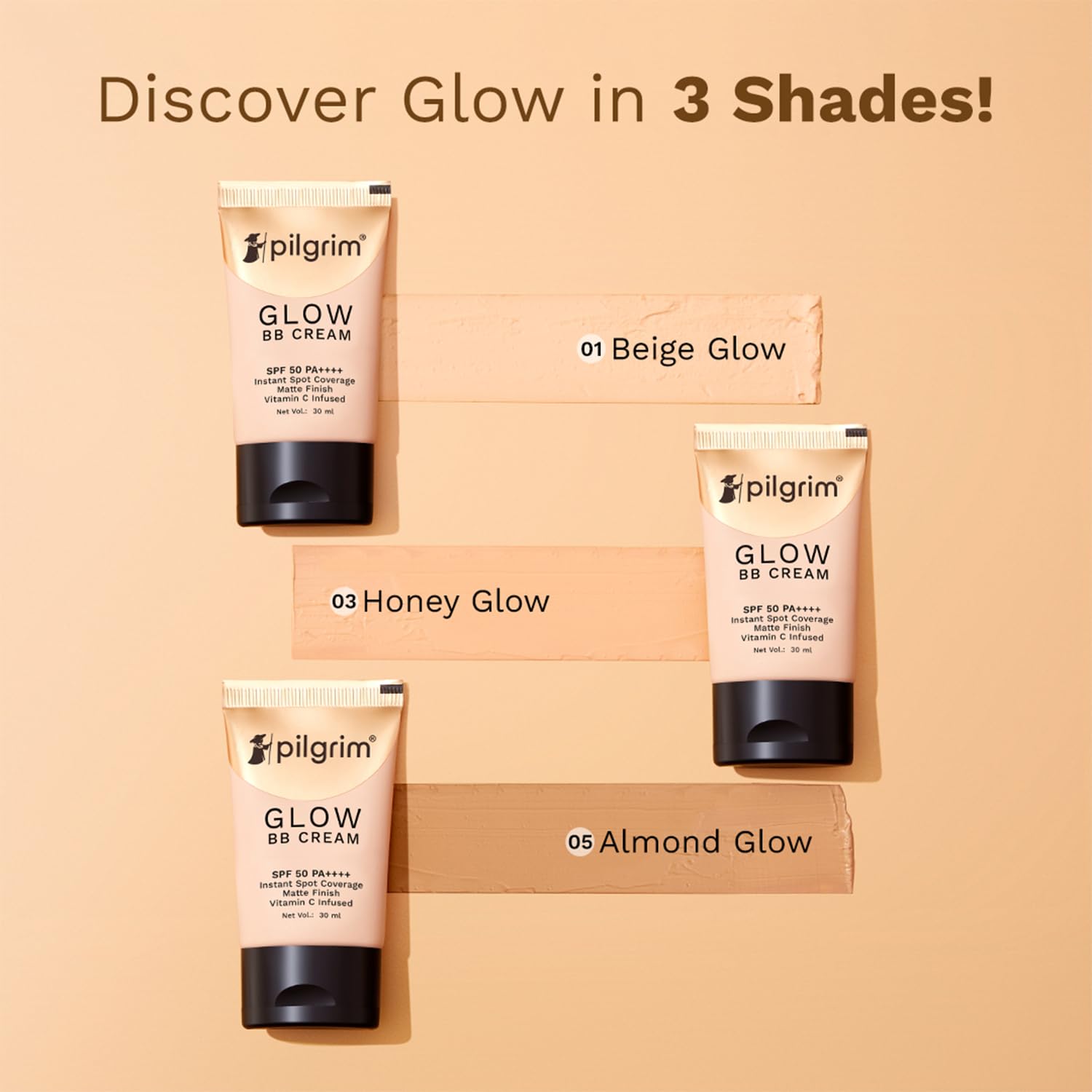Pilgrim Beige Glow 3-In-1,30g