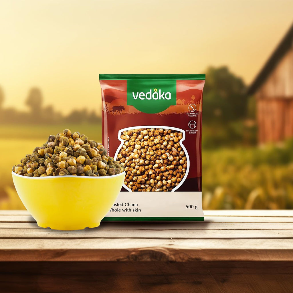Vedaka Roasted Chana Whole With Skin | 500 g