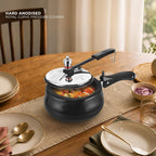 Milton Pro Cook Induction Cookware & Gas Stove Friendly Hard Anodized Royal Curve Pressure Cooker 2 Litre | SS304 Stainless Steel Inner Lid | 2X Harder Alloy Steel | ISI Certified | 5 Year Warranty