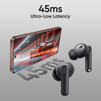 realme Buds T310 True Wireless in-Ear Earbuds with 46dB Hybrid ANC, 360° Spatial Audio, 12.4mm Dynamic Bass Driver, Upto 40Hrs Battery and Fast Charging (Vibrant Black)