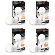 Orient Electric High Glo LED Bulb 18W, B22d cap, 6500K (Pack of 4)