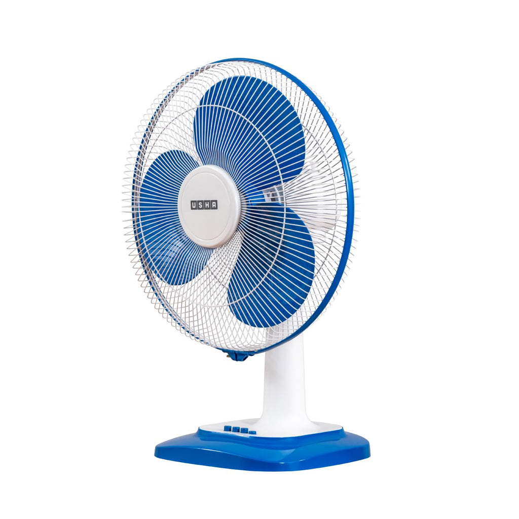USHA Maxx Air 400MM High Speed Table Fan (Blue & White)