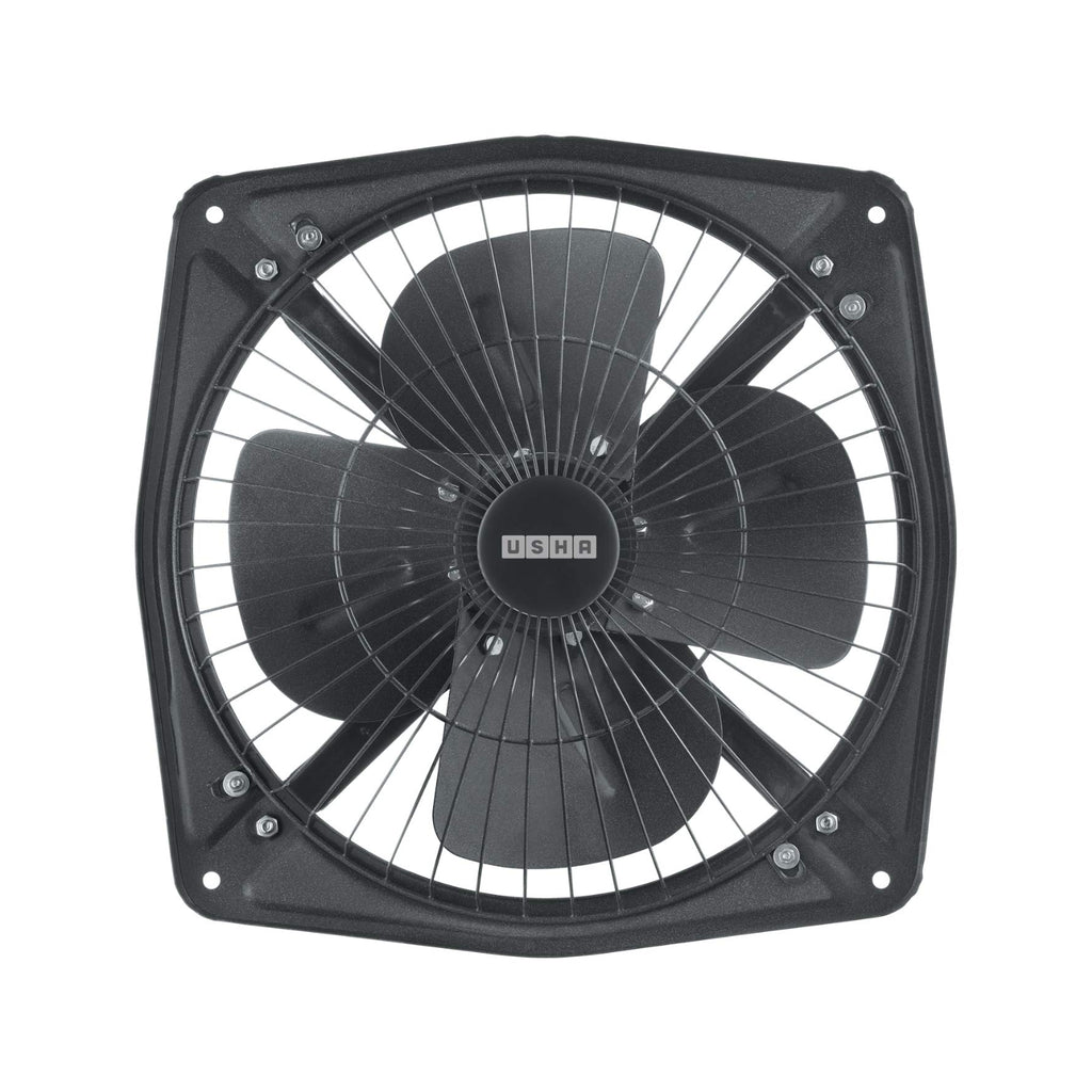 Usha Aeroclean Plus 230mm (9-Inch) Exhaust Fan for Kitchen | High Speed 100% Copper Motor | Goodbye Oil & Dust Coating | Double Ball Bearing for Longer Life | 2-Year Warranty| Metallic Grey