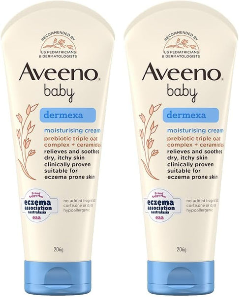 Aveeno Baby Dermexa Moisturising Cream 206g (Pack of 2)
