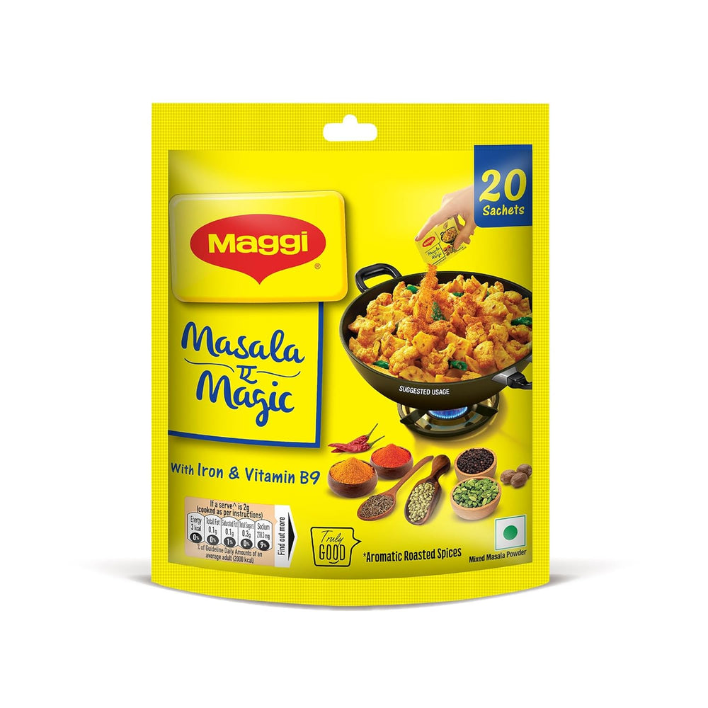 MAGGI Masala-ae-Magic Vegetable Masala, All in One | 120g Pouch (6g x 20 Sachets)
