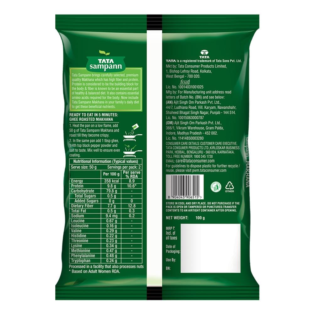 Tata Sampann High Protein Makhana (Foxnut) 100g