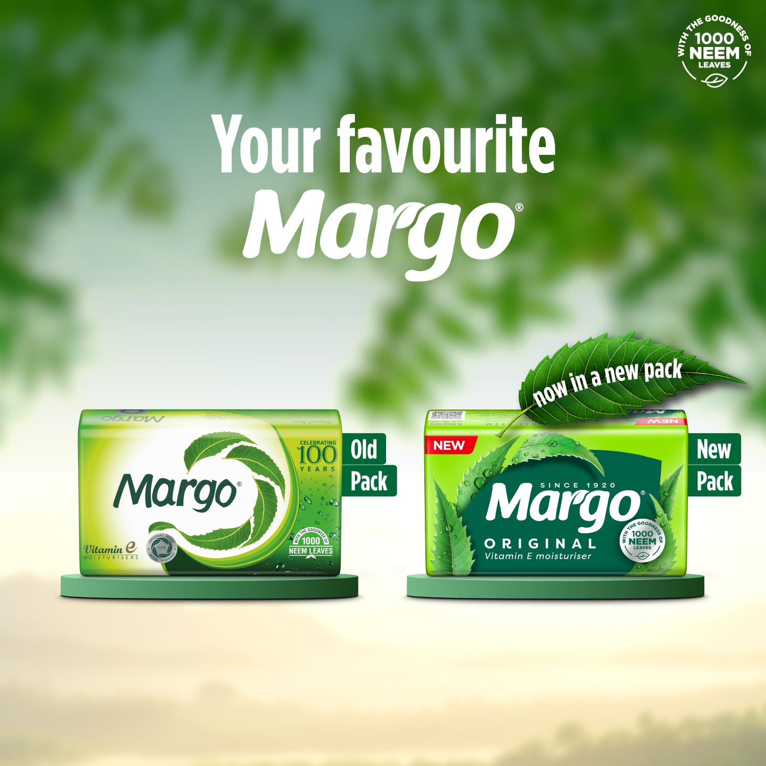 Margo Original Neem Soap 125gm X 8 | Powered With Goodness of 1000 Natural Neem Leaves | Soap for Clear and Beautiful Skin | Infused with Vitamin E for...