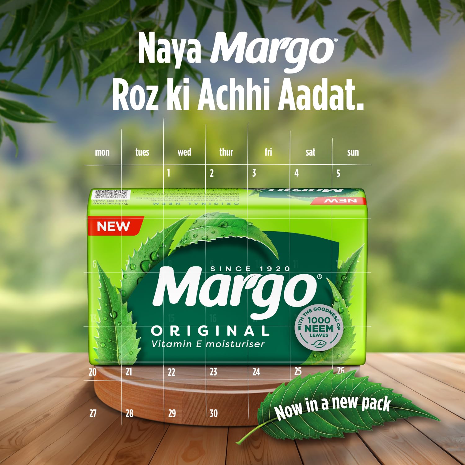 Margo Original Neem Soap 125gm X 8 | Powered With Goodness of 1000 Natural Neem Leaves | Soap for Clear and Beautiful Skin | Infused with Vitamin E for...