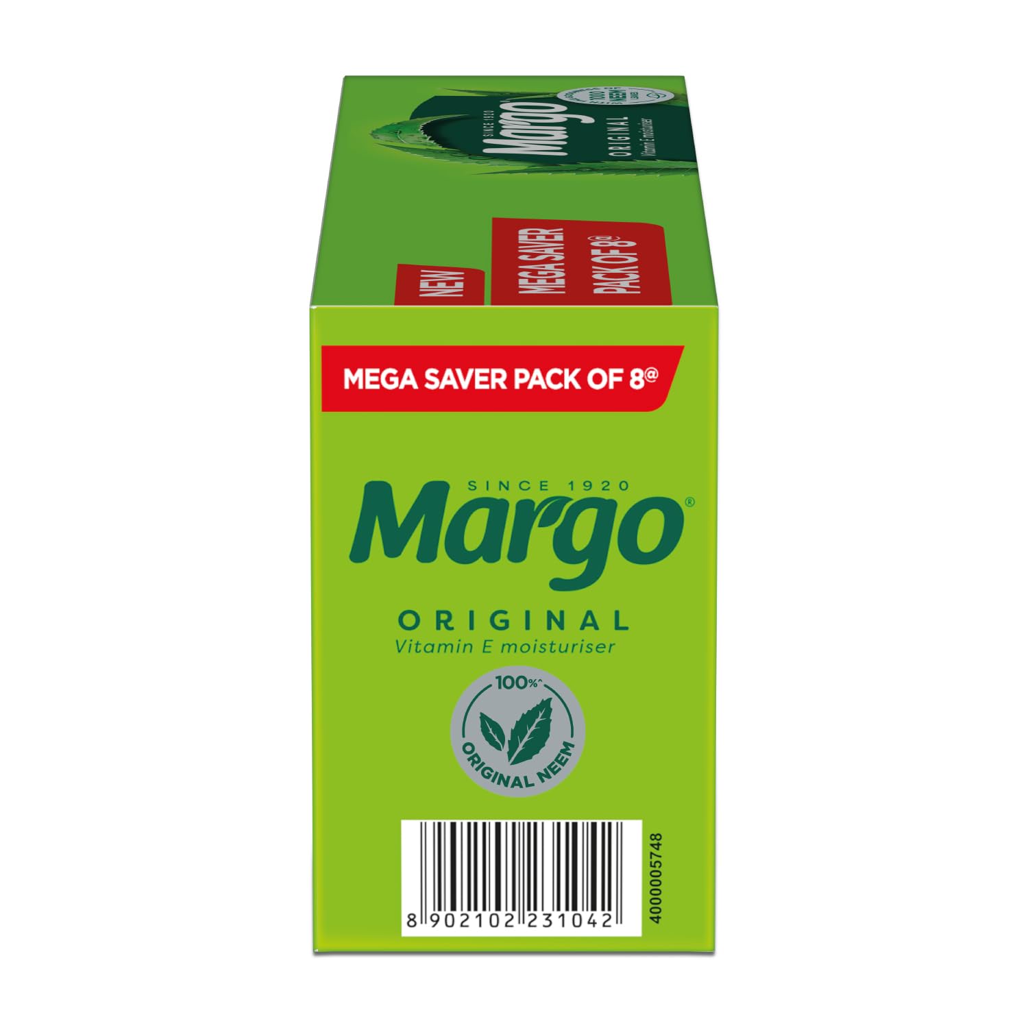 Margo Original Neem Soap 125gm X 8 | Powered With Goodness of 1000 Natural Neem Leaves | Soap for Clear and Beautiful Skin | Infused with Vitamin E for...