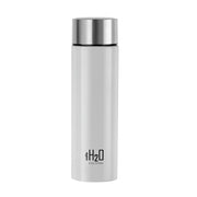 CELLO H2O Stainless Steel Water Bottle for Office & Daily Use 1000 ml, White | Single Wall Freezer & Fridge Safe, Lightweight & Stylish Leakproof Rustproof Steel Water Bottle for School, Gym & Travel