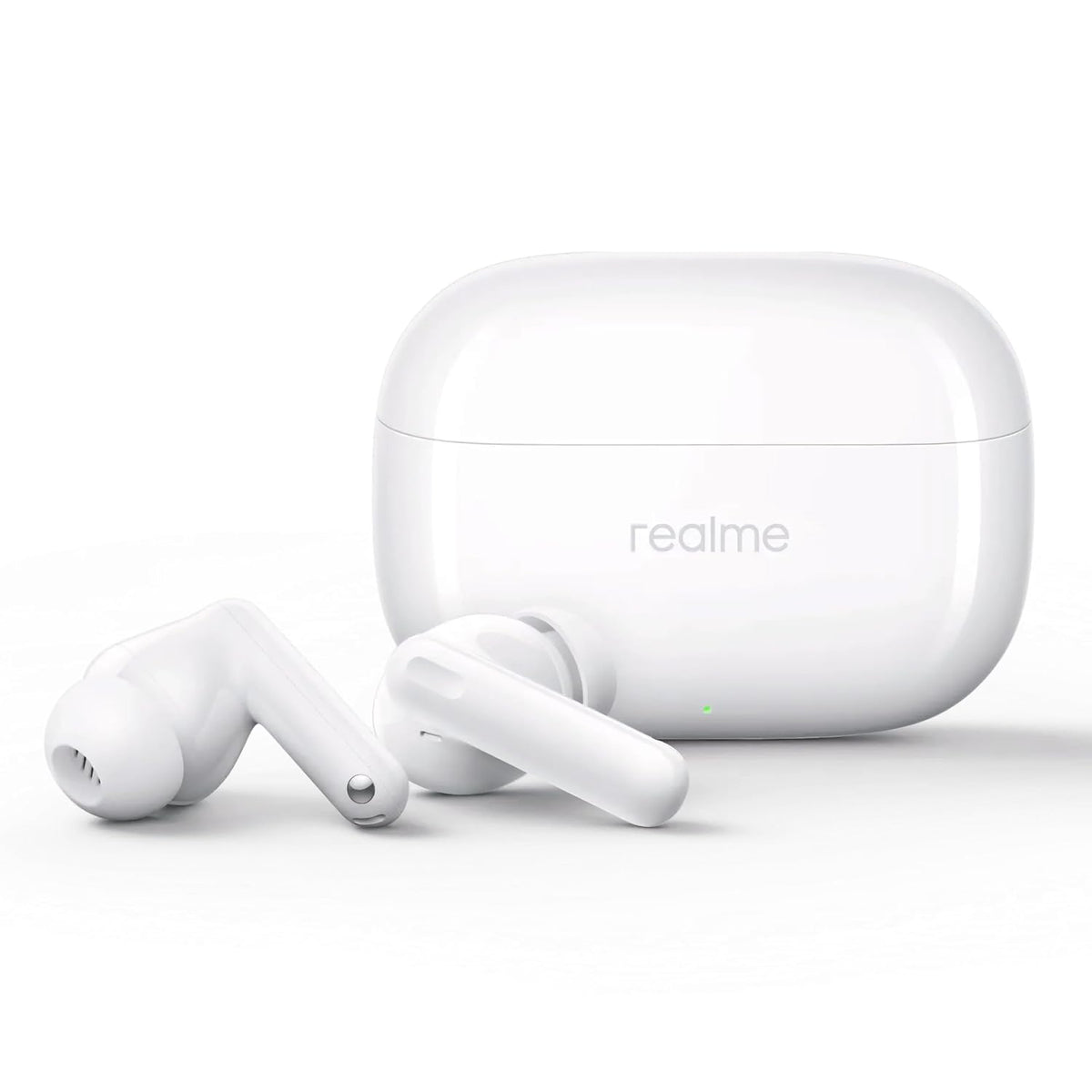realme Buds T310 Truly Wireless in Ear Earbuds with 46dB Hybrid ANC, 360° Spatial Audio, 12.4mm Dynamic Bass Driver, Upto 40Hrs Battery and Fast Charging (Agile White)