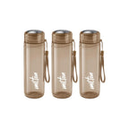 MILTON Hector 1000 Pet Water Bottle, Set of 3, 1 Litre Each, Brown, Reusable Plastic Fridge Bottle, BPA Free and Leak Proof Bottles for Travel, Work