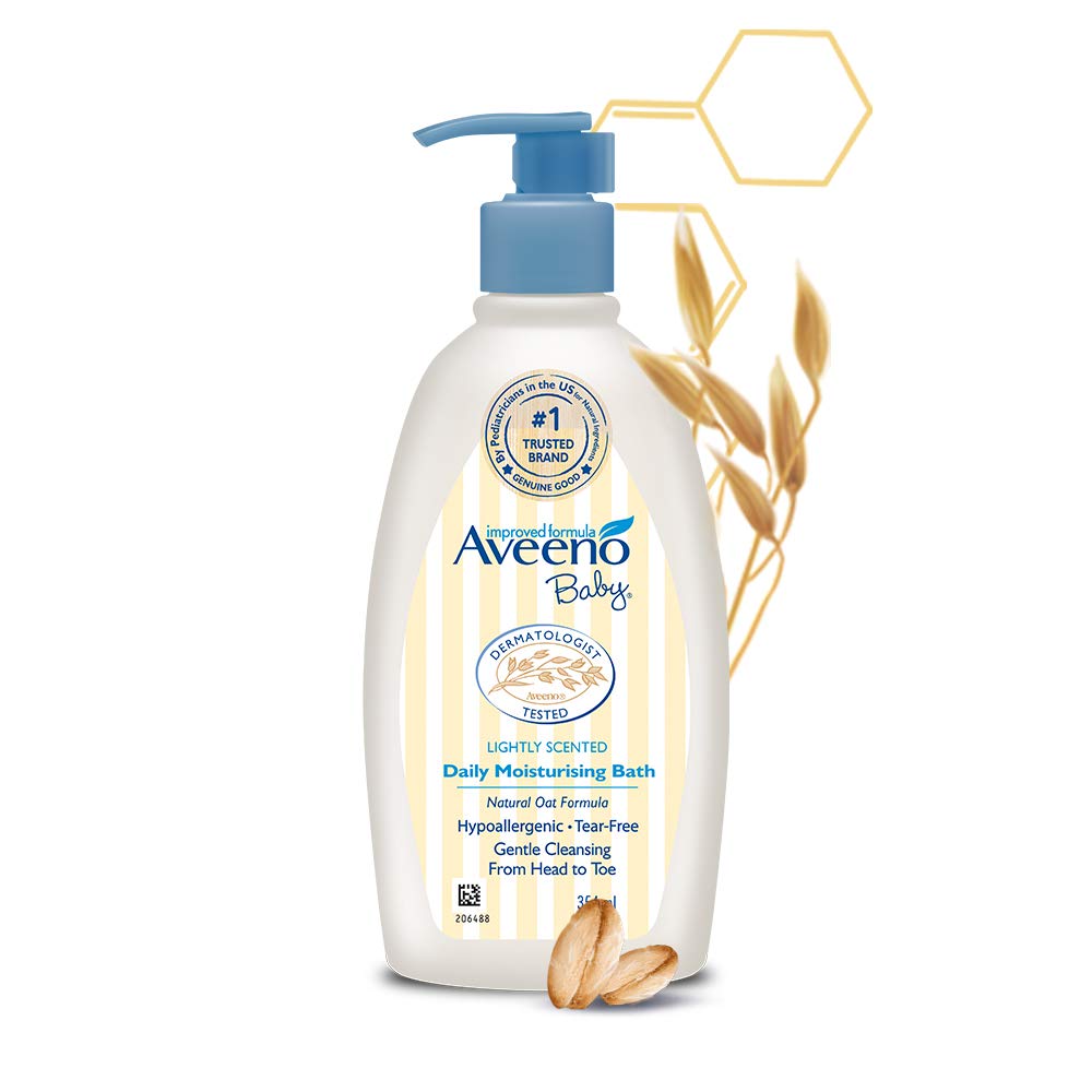 Aveeno Baby Daily Moisturising Bath for Delicate Skin 354ml & Aveeno Daily Moisturizing Body Wash for Normal to Dry Skin 354ml Combo Pack