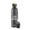 MILTON Marine 900 Stainless Steel Water Bottle, 2 Leakproof Lid, Single Walled, ISI Certified I For School, Office, Gym I 880 ml, Black