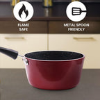 Milton Pro cook Granito Saucepan with Bakelite Handle, 14 cm, Aluminium Tea and Milk Pan, Boiling Pot, Non-Induction, 2 Years Warranty