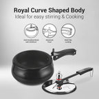Milton Pro Cook Induction Cookware & Gas Stove Friendly Hard Anodized Royal Curve Pressure Cooker 5 Litre | SS304 Stainless Steel Inner Lid | 2X Harder Alloy Steel | ISI Certified | 5 Year Warranty