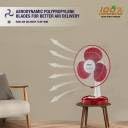 USHA Mist Air Flo 400mm Table Fan (Maroon), 12102MAF4023