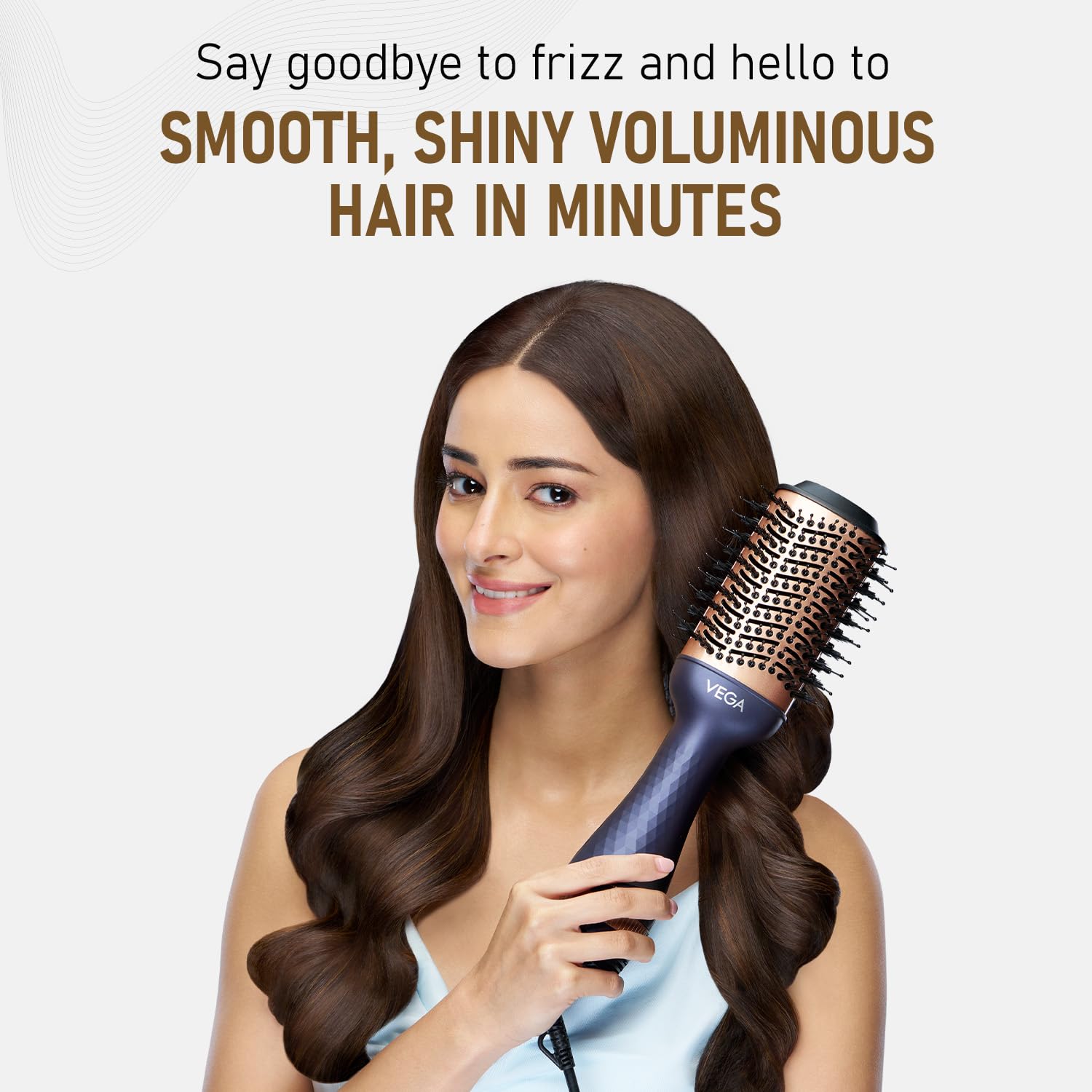 Vega Pro Volumizer Hair Blow Dryer Brush, 3 in 1 Hot Air Brush, 360° Airflow Vent, 2 in1 Quick Drying & Styling, 3 Heat/2 Speed Settings, Hair Dryer Brush, Blowout Volumizer Brush(1000-1200W, VHSD-02)