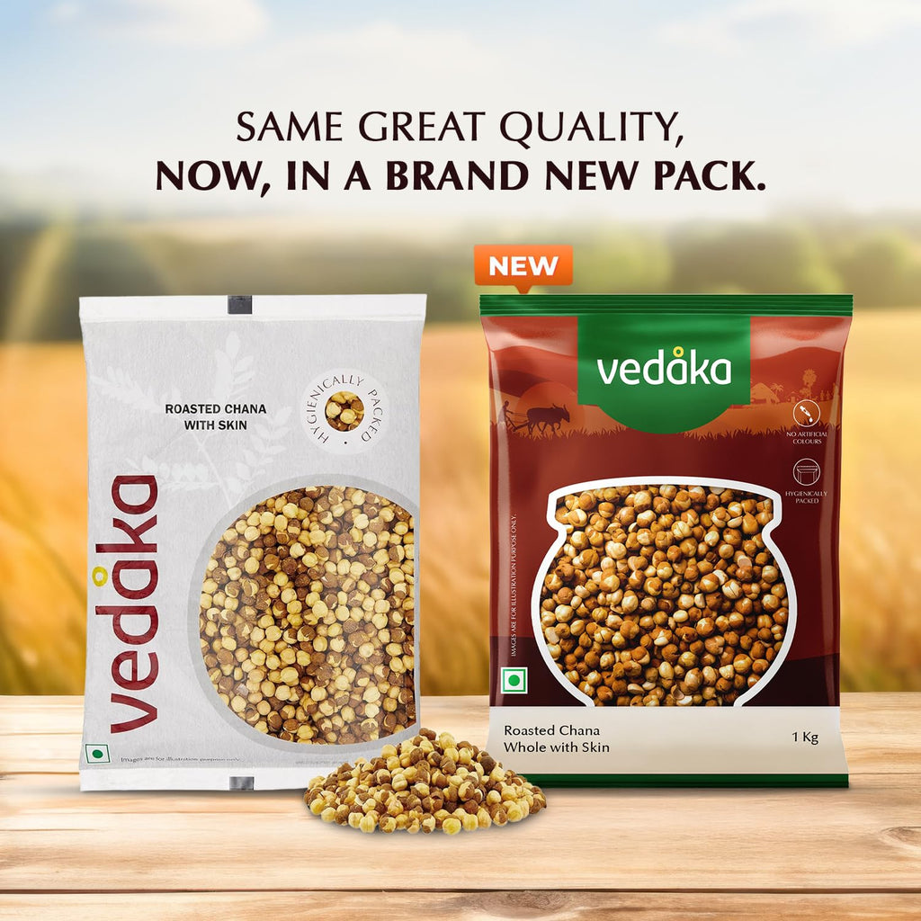 Vedaka Roasted Chana Whole With Skin | 1 Kg