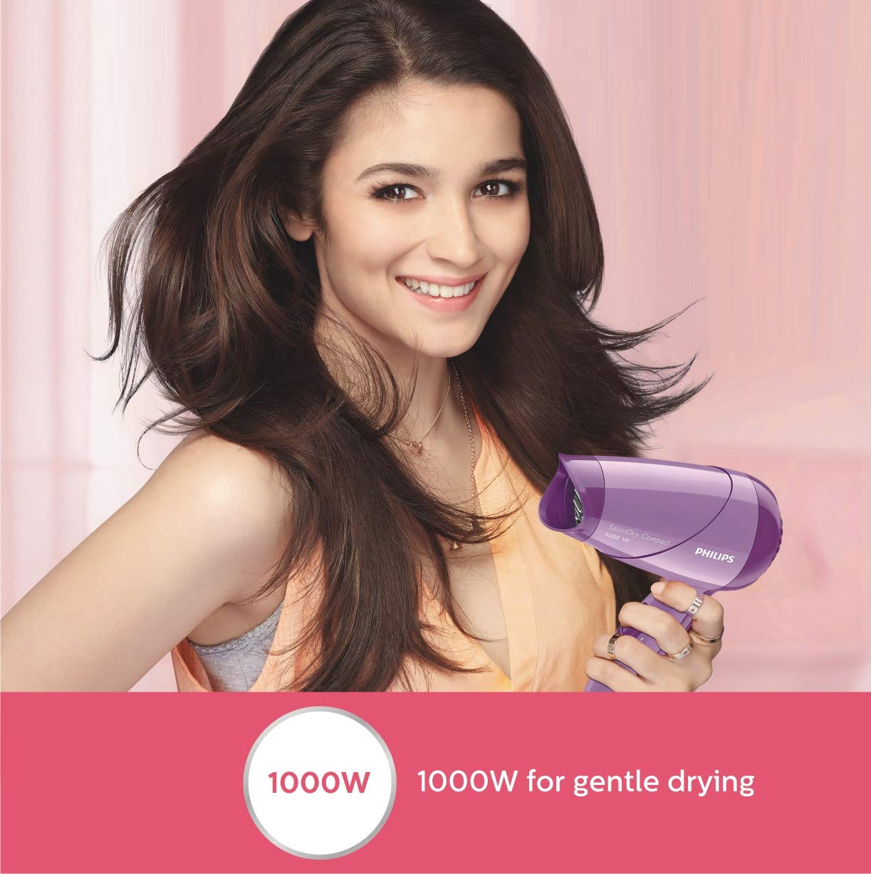 Philips Hp8100/46 Hair Dryer (Purple) & Philips Hp8120/00 Hair Dryer (Pink) - 1200 Watts