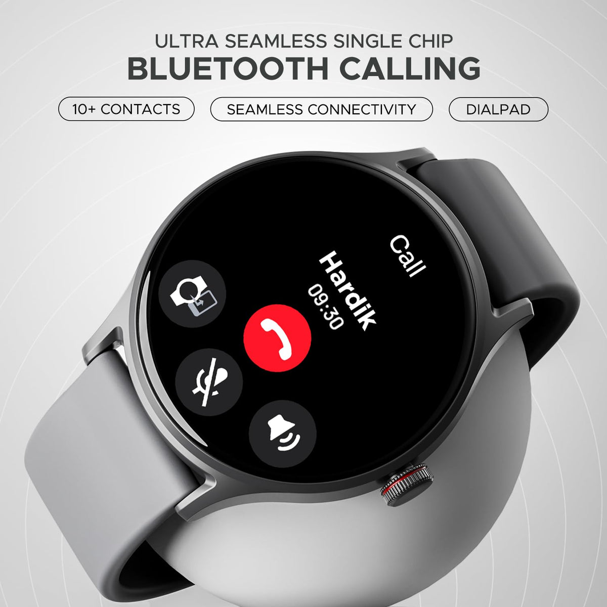 boAt Lunar Vista w/Large 1.52" (3.8 cm) AuraVue Display, AOD, 550 Nits Brightness, Functional Crown,100+ Sports Mode, Heart Rate & Sp02 Monitoring, Fitness Smart Watch for Men & Women (Cool Grey)